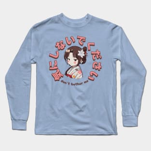 Anime style sticker "Don't bother me" Long Sleeve T-Shirt